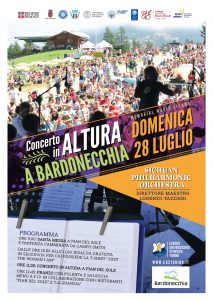Locandina concerto in altura a Bardonecchia